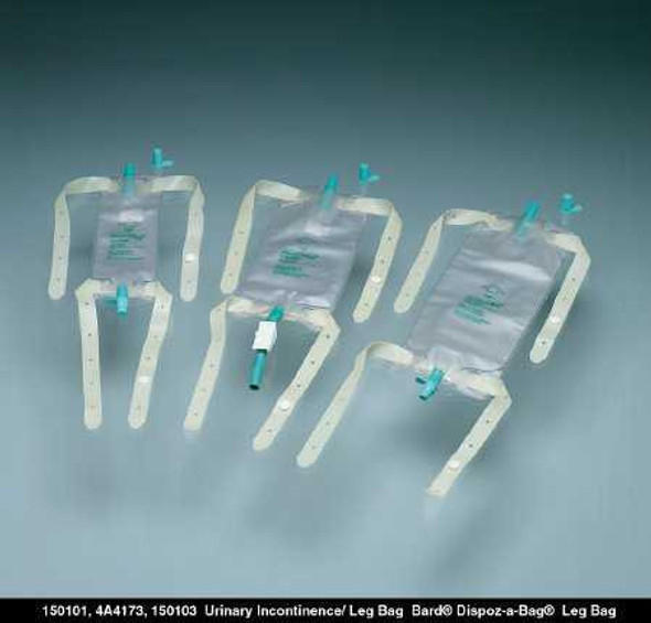 Urinary Leg Bag Bard® Dispoz-a-Bag® Anti-Reflux Valve Sterile 266 mL Vinyl 150106 Pack of 1 150106 Bard® Dispoz-a-Bag® 509128_EA