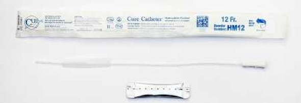 Urethral Catheter Cure Catheter Straight Tip Hydrophilic Coated Plastic 12 Fr. 16 Inch HM12 Each/1 HM12 CURE MEDICAL 883232_EA
