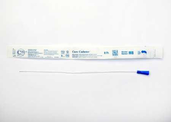 Urethral Catheter Cure Catheter Straight Tip 8 Fr. 16 Inch M8 Each/1 M8 CURE MEDICAL 761797_EA