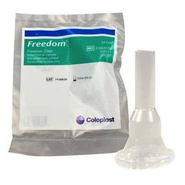 Male External Catheter Freedom Cath Self-Adhesive Seal Silicone Small 5100 Box/100 5100 COLOPLAST INCORPORATED 331548_BX