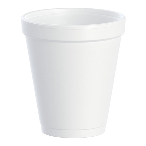 Drinking Cup Dart 8 oz. White Styrofoam Disposable 8J8 Case of 40