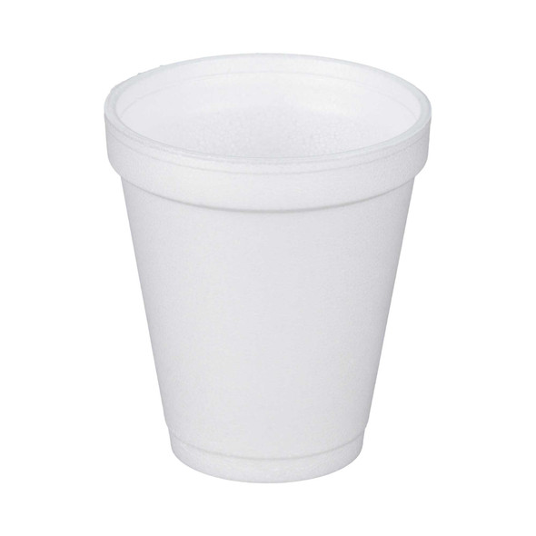 Drinking Cup Dart 6 oz. White Styrofoam Disposable 6J6 Case/1000 6J6 SAALFELD REDISTRIBUTION 731822_CS