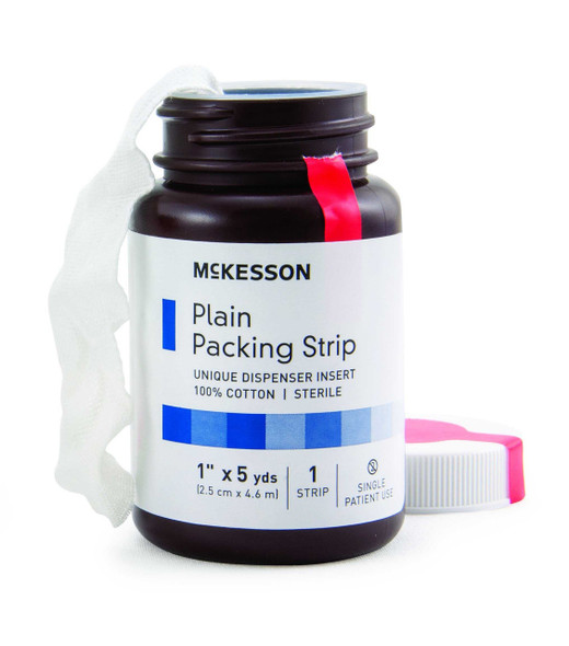 Packing Strip McKesson Cotton 1 Inch X 5 Yard 61-59320 Case/12 61-59320 MCK BRAND 470438_CS