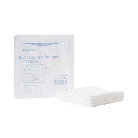 Nonwoven Sponge McKesson 4 x 4 Inch 10 per Tray Sterile 4-Ply Square 16-602326 Tray/1 16-602326 McKesson 481055_TR