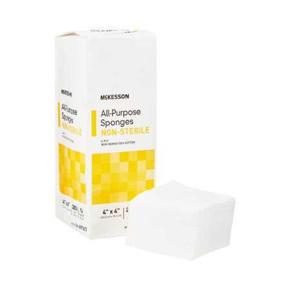 Gauze Sponge McKesson Cotton 4-Ply 4 X 4 Inch Square NonSterile 16-607623 Case/4000 16-607623 MCK BRAND 481053_CS