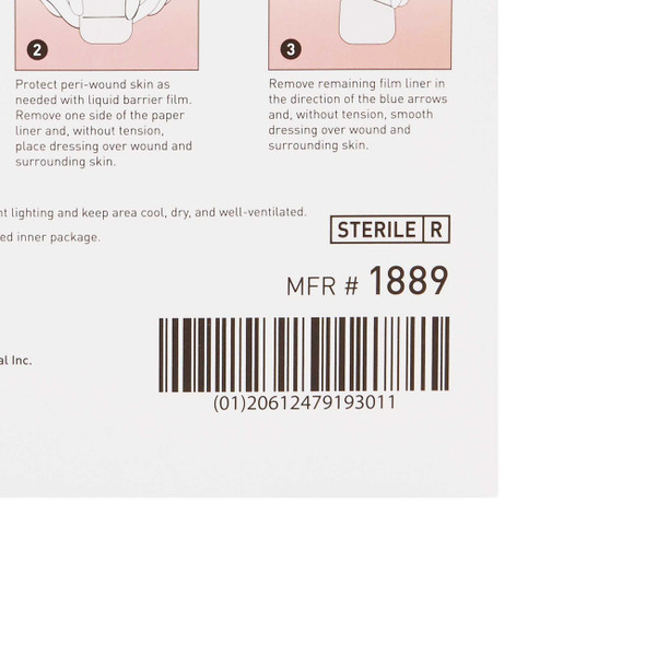 Hydrocolloid Dressing McKesson 4 X 4 Inch Square Sterile 1889 Case/100 1889 MCK BRAND 882995_CS