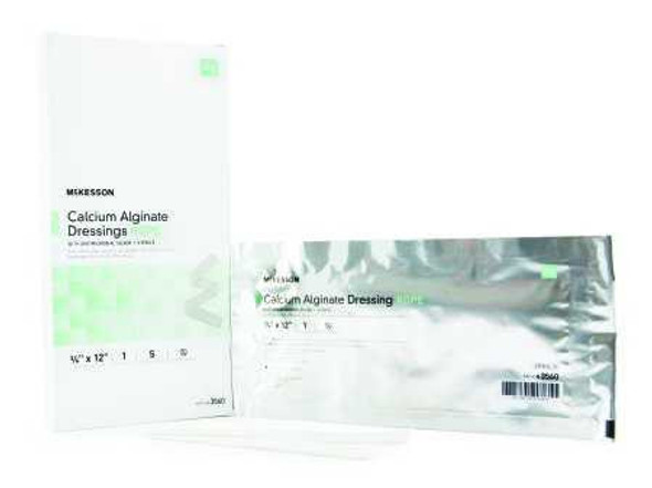 Calcium Alginate Dressing with Silver McKesson 3/4 X 12 Inch Rope Sterile 3560 Case/50 3560 MCK BRAND 981697_CS