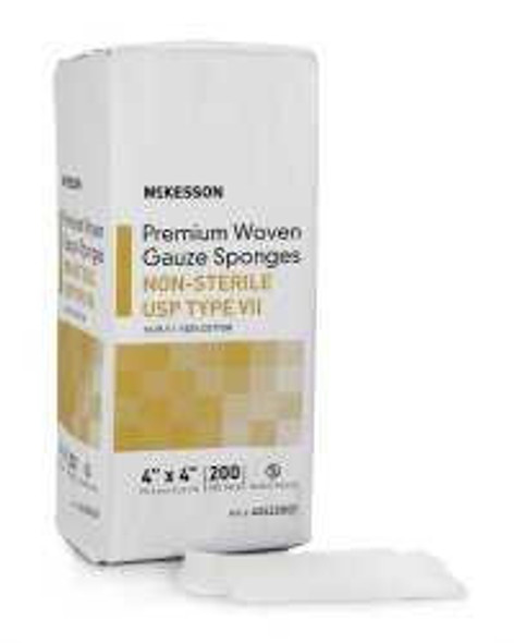 USP Type VII Gauze Sponge McKesson Cotton Gauze 12-Ply 4 X 4 Inch Square NonSterile 42422000 Case/2000 42422000 MCK BRAND 1043630_CS