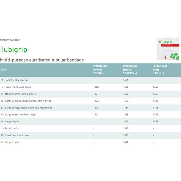 Tubular Support Bandage Tubigrip 11 Yard Standard Compression Pull On Natural Size J NonSterile 1440 Each/1 1440 MOLNLYCKE HEALTH CARE US LLC 683828_EA