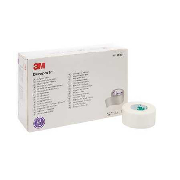 Medical Tape 3M Durapore Silk-Like Cloth 1 Inch X 10 Yard NonSterile 1538-1 Each/1 1538-1 3M 5775_RL
