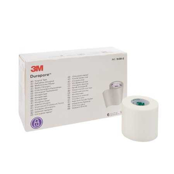 Medical Tape 3M Durapore Silk-Like Cloth 2 Inch X 10 Yard NonSterile 1538-2 Each/1 1538-2 3M 5776_RL