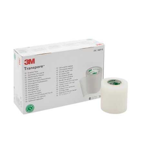 Medical Tape 3M Transpore Water Resistant Plastic 2 Inch X 10 Yard NonSterile 1527-2 Box/6 1527-2 3M 5764_BX