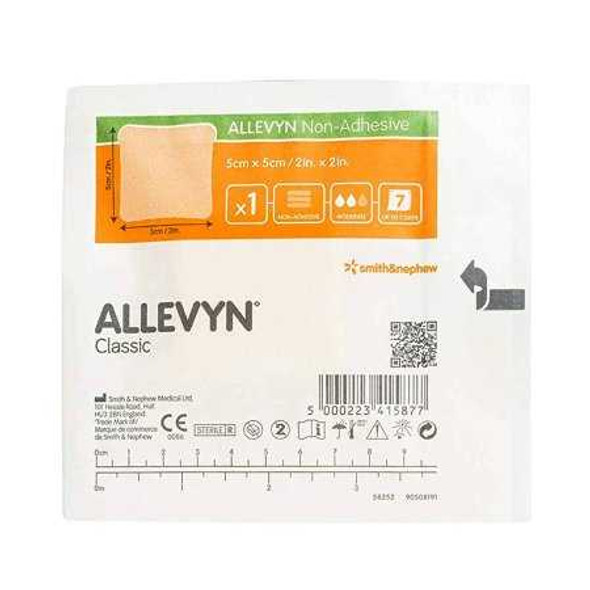 Foam Dressing Allevyn 2 X 2 Inch Square Non-Adhesive without Border Sterile 66027643 Each/1 66027643 UNITED / SMITH & NEPHEW 222289_EA