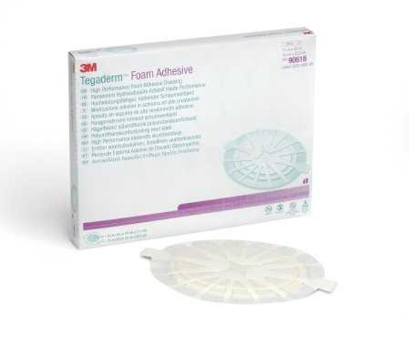 Foam Dressing 3M Tegaderm 7-1/2 X 8-3/4 Inch Oval Adhesive with Border Sterile 90616 Box/5 90616 3M 476445_BX