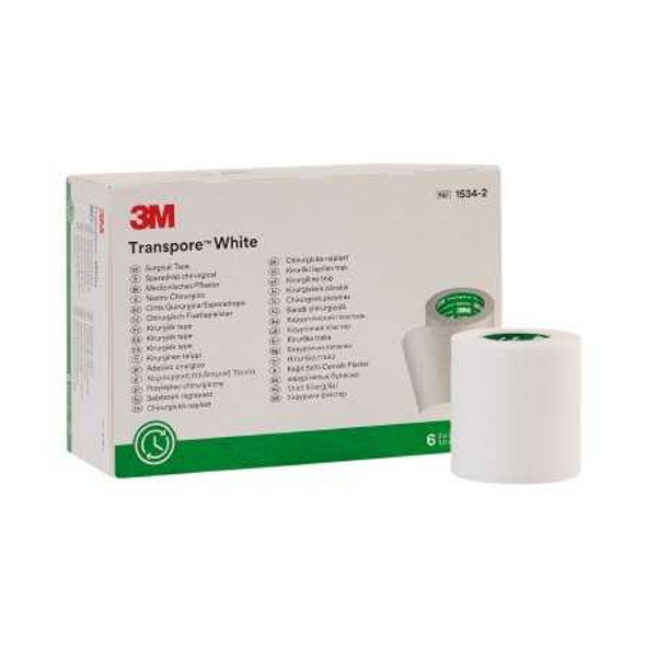 Medical Tape 3M Transpore White Water Resistant Plastic 2 Inch X 10 Yard NonSterile 1534-2 Each/1 1534-2 3M 445279_EA