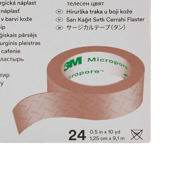 Medical Tape 3M Micropore Skin Friendly Paper 1/2 Inch X 10 Yard NonSterile 1533-0 Box/24 1533-0 3M 5838_BX