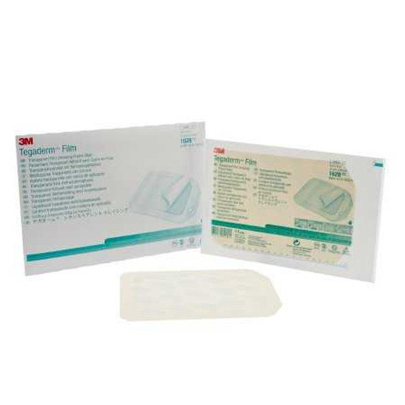 Transparent Film Dressing 3M Tegaderm Rectangle 6 X 8 Inch Frame Style Delivery With Label Sterile 1628 Case/80 3M 121653_CS