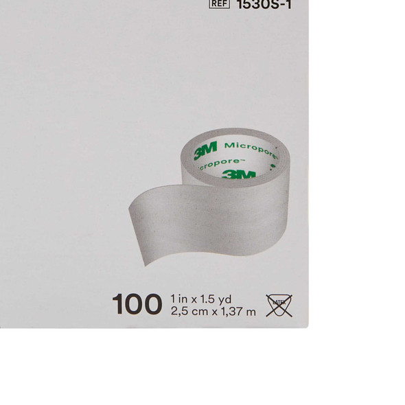 Medical Tape 3M Micropore Paper 1 Inch X 1-1/2 Yard NonSterile 1530S-1 Box/100 1530S-1 3M 6150_BX