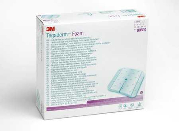 Foam Dressing 3M Tegaderm 3-1/2 X 3-1/2 Inch Square Non-Adhesive without Border Sterile 90604 Case/40 90604 3M 459162_CS