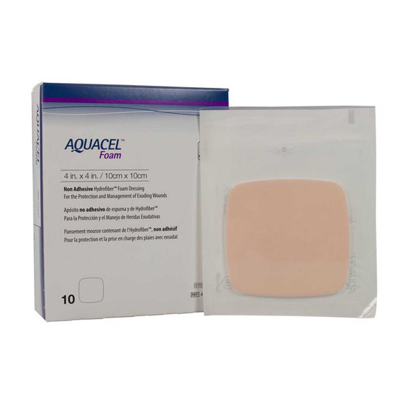 Foam Dressing Aquacel 4 X 4 Inch Square Non-Adhesive without Border Sterile 420633 Box/10 420633 CONVA TEC 802589_BX