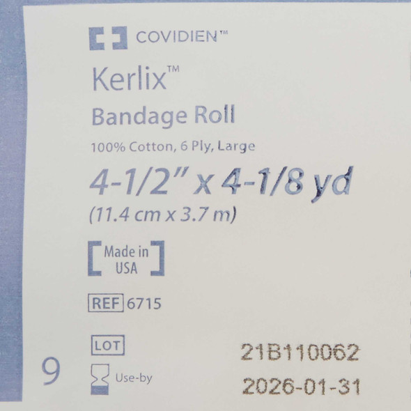 Fluff Bandage Roll Kerlix Gauze 6-Ply 4-1/2 Inch X 4-1/10 Yard Roll Sterile 6715 Each/1 6715 KENDALL HEALTHCARE PROD INC. 10173_EA