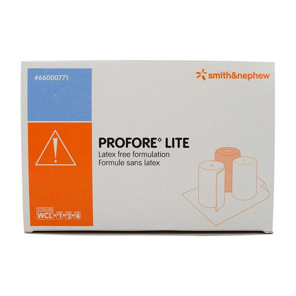 3 Layer Compression Bandage System Profore Lite Light Compression Self-adherent / Tape Closure Tan / White NonSterile 66000771 Box/1 66000771 UNITED / SMITH & NEPHEW 684175_PK