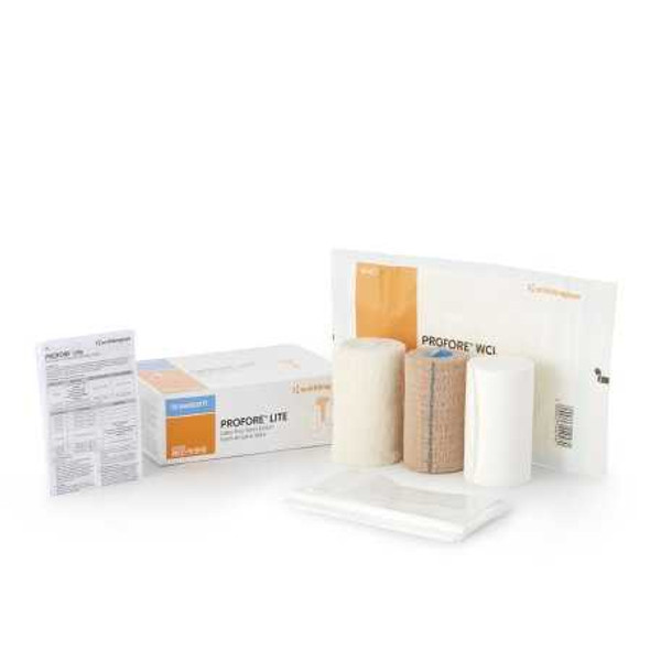 3 Layer Compression Bandage System Profore Lite Light Compression Self-adherent / Tape Closure Tan / White NonSterile 66000771 Box/1 66000771 UNITED / SMITH & NEPHEW 684175_PK