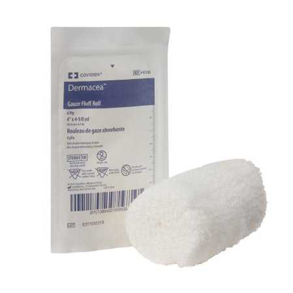 Fluff Bandage Roll Dermacea Gauze 6-Ply 4-1/2 Inch X 4-1/10 Yard Roll Sterile 441106 Each/1 441106 KENDALL HEALTHCARE PROD INC. 549441_RL