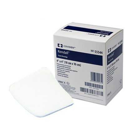 Foam Dressing Kendall 4 X 4 Inch Square Non-Adhesive without Border Sterile 55544 Each/1 55544 KENDALL HEALTHCARE PROD INC. 543990_EA