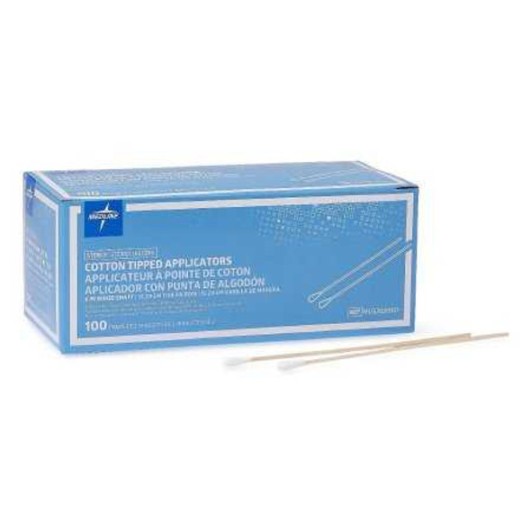 Swabstick Cotton Tip Wood Shaft 6 Inch Sterile 2 Pack MDS202000 Box/100 MDS202000 MEDLINE 374663_BX