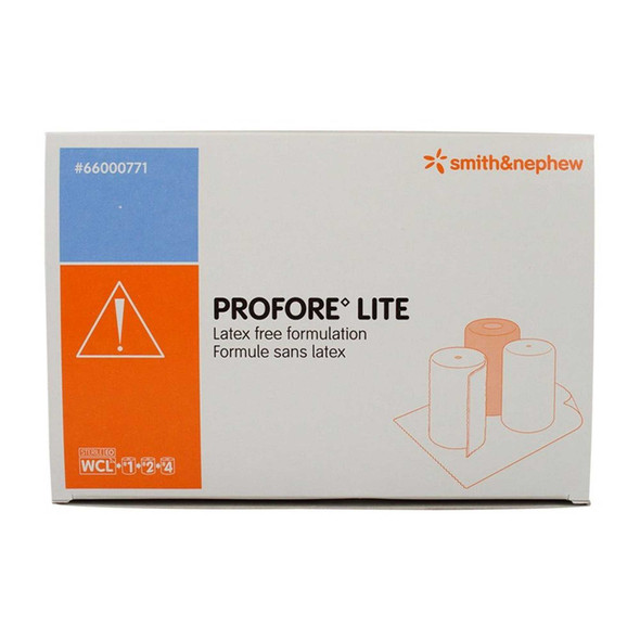 4 Layer Compression Bandage System Profore Lite Low Compression Self-adherent / Tape Closure Tan / White NonSterile 66000771 Case/8 66000771 UNITED / SMITH & NEPHEW 684175_CS