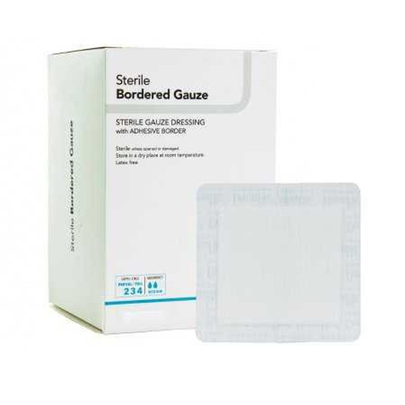 Adhesive Dressing DermaRite 2 X 2 Inch Gauze Square White Sterile 00261E Box/50 00261E DERMARITE INDUSTRIES LLC 972459_BX