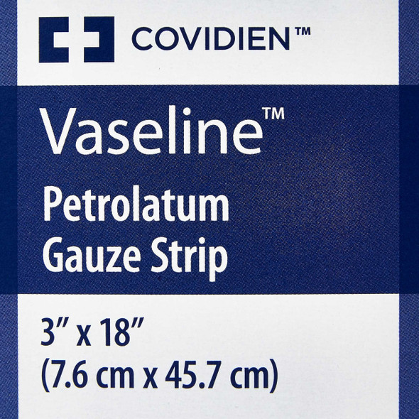 Petrolatum Impregnated Dressing Vaseline® Strip 3 x 18 Inch Sterile 8884414600 One Dozen 8884414600 Vaseline® 32727_DZ