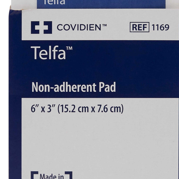 Non-Adherent Dressing TelfaOuchless Cotton 3 X 6 Inch Sterile 1169 Box/50 1169 KENDALL HEALTHCARE PROD INC. 9920_CT