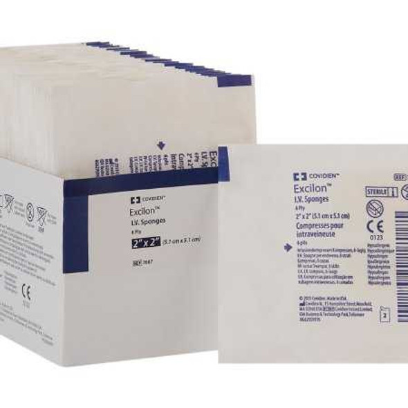 I.V. / Drain Split Dressing Excilon Gauze 2 X 2 Inch Square Sterile 7087 Pack/2 KENDALL HEALTHCARE PROD INC. 453951_PK