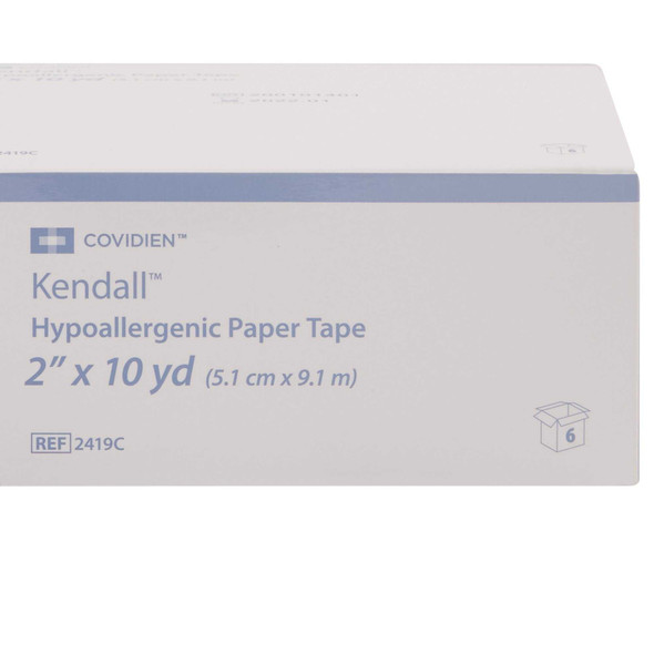 Medical Tape Kendall Hypoallergenic Paper 2 Inch X 10 Yard NonSterile 2419C Each/1 2419C KENDALL HEALTHCARE PROD INC. 696198_EA