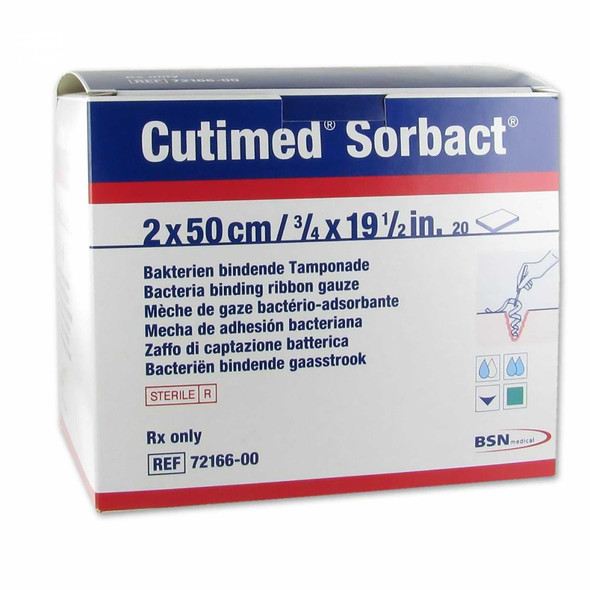 Impregnated Dressing Cutimed Sorbact 0.8 X 19.7 Inch Gauze Sorbact Sterile 7216600 Each/1 7216600 Cutimed 774840_EA