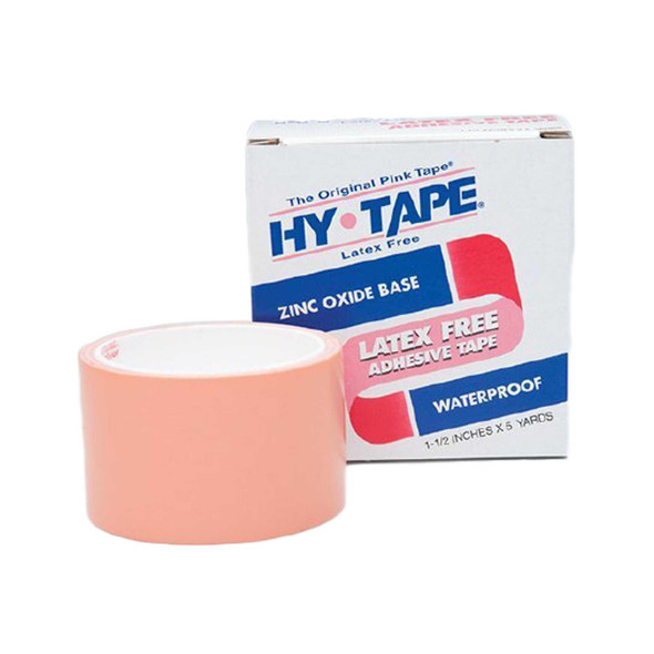 Medical Tape Hy-Tape Waterproof Zinc Oxide-Based Adhesive 1-1/2 Inch X 5 Yard NonSterile 115BLF Box/1 115BLF HY-TAPE SURGICAL PROD 832955_BX