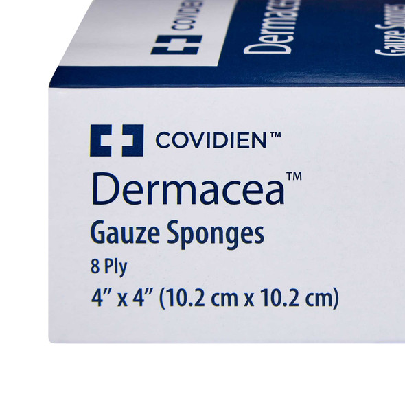 Gauze Sponge Dermacea Cotton 8-Ply 4 X 4 Inch Square Sterile 441001 Case/600 441001 KENDALL HEALTHCARE PROD INC. 742150_CS