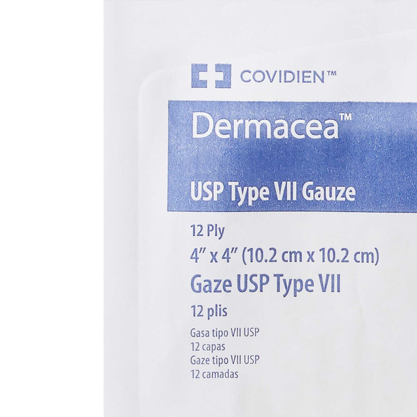 USP Type VII Gauze Sponge Dermacea Cotton 12-Ply 4 X 4 Inch Square Sterile 10 per Pack 442214 - Pack/1 442214 KENDALL HEALTHCARE PROD INC. 564971_PK