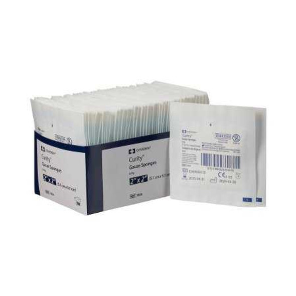 Gauze Sponge Curity Gauze 8-Ply 2 X 2 Inch Square Sterile 1806 Case/3000 1806 KENDALL HEALTHCARE PROD INC. 401579_CS