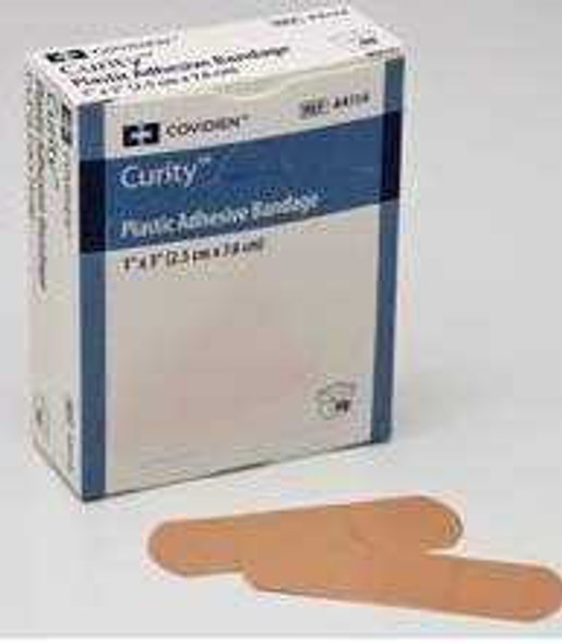 Adhesive Strip Curity 1 X 3 Inch Plastic Rectangle Tan Sterile 44114 Box/50 44114 KENDALL HEALTHCARE PROD INC. 740194_BX