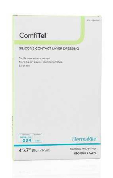 DRSG WND COMFITEL SIL 4X7 10/BX DERMRT 56470 Box/10 56470 DERMARITE INDUSTRIES LLC 946512_BX