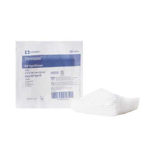 USP Type VII Gauze Sponge Dermacea Cotton 12-Ply 4 X 4 Inch Square Sterile 10 per Pack 442214 442214 - Case/128 442214 KENDALL HEALTHCARE PROD INC. 564971_CS