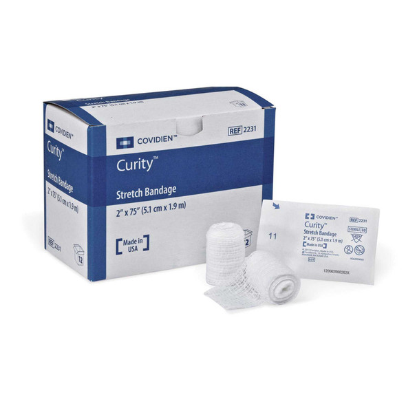 Conforming Bandage Curity Cotton / Polyester 1-Ply 2 X 75 Inch Roll Sterile 2231 Case/96 2231 KENDALL HEALTHCARE PROD INC. 188586_CS