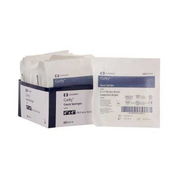 Gauze Sponge Curity Gauze 12-Ply 4 X 4 Inch Square Sterile 397110 TR/10 397110 KENDALL HEALTHCARE PROD INC. 807703_TR