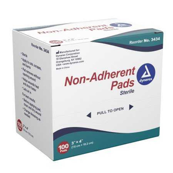 Non-Adherent Dressing Sterile 3434 Case/1200 3434 DYNAREX CORP. 246024_CS