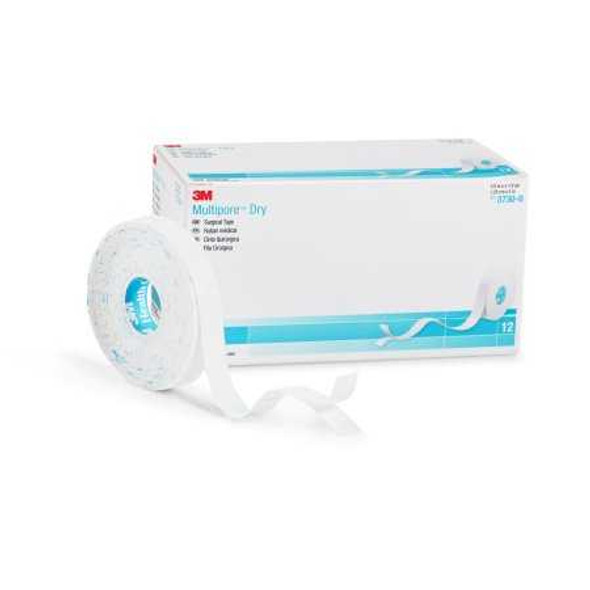 Dressing Retention Tape with Liner 3M™ Multipore™ Dry Water Resistant Pique 1/2 Inch X 5-1/2 Yard White NonSterile 3730-0 - Box/12 3730-0 3M 1019017_BX