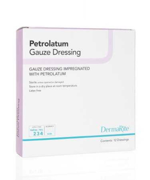 Impregnated Dressing DermaLite 3 X 9 Inch Gauze Petrolatum Sterile 23390 Box/50 23390 DERMARITE INDUSTRIES LLC 946690_BX