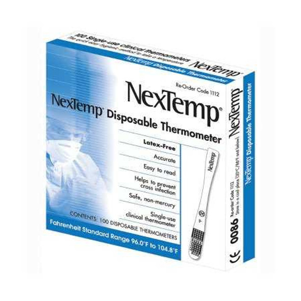 Oral / Axillary NexTemp 96 to 104 Degree F. Color Dots 1112-20 Box/100 1112-20 MEDICAL INDICATORS INC 388648_BX